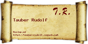 Tauber Rudolf névjegykártya